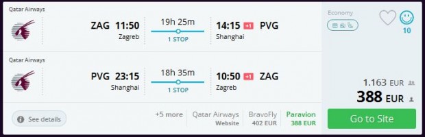 Zagreb >> Šangaj >> Zagreb