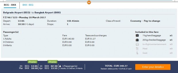 Beograd >> Bangkok >> Beograd