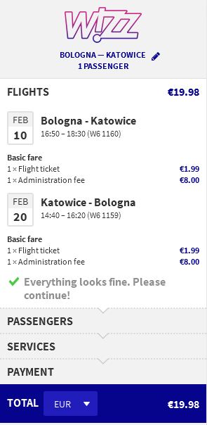 Bolonja >> Katowice >> Bolonja