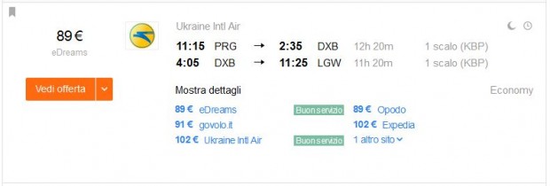 Prag >> Dubai >> London