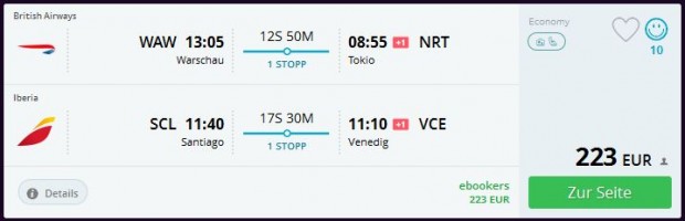 Varšava >> Tokio + Santiago de Chile >> Venecija