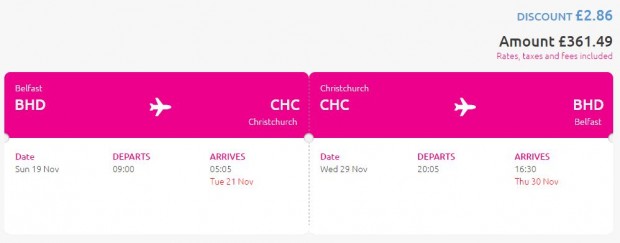 Belfast >> Christchurch >> Belfast