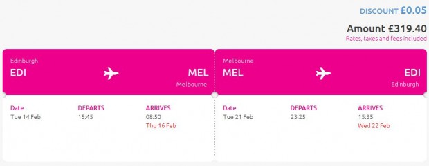 Edinburgh >> Melbourne >> Edinburgh