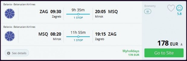 Zagreb >> Minsk >> Zagreb