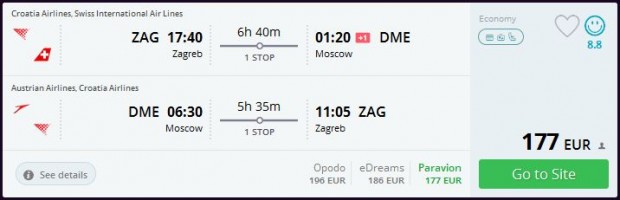 Zagreb >> Moskva >> Zagreb