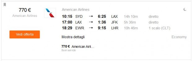 Sydney >> Los Angeles >> New York >> London