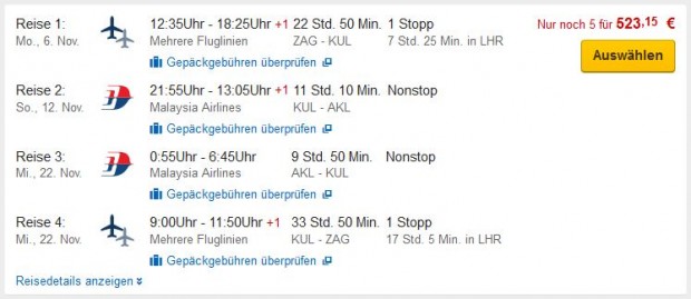 Zagreb >> Kuala Lumpur >> Auckland >> Zagreb