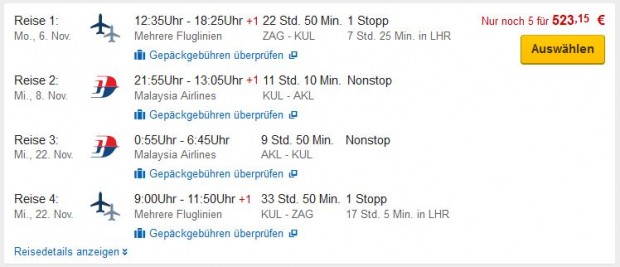 Zagreb >> Auckland >> Zagreb