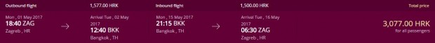 Zagreb >> Bangkok >> Zagreb