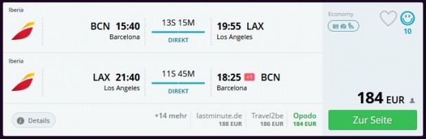Barcelona >> Los Angeles >> Barcelona