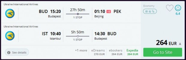 Budimpešta >> Peking + Istanbul >> Budimpešta