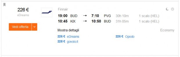 Budimpešta >> Shanghai + Osaka >> Budimpešta