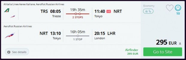 Trst >> Tokio >> London