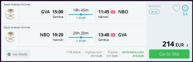 Ženeva >> Nairobi >> Ženeva