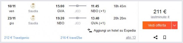 Ženeva >> Nairobi >> Ženeva