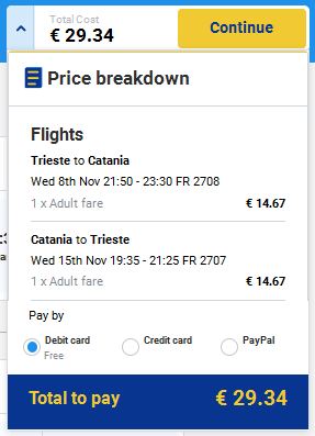 Trst >> Catania >> Trst