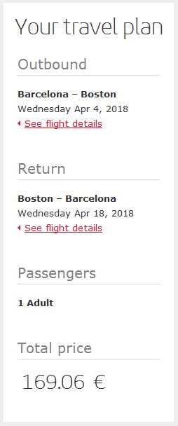 Barcelona >> Boston >> Barcelona, na Iberia stranicama